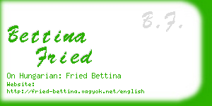 bettina fried business card